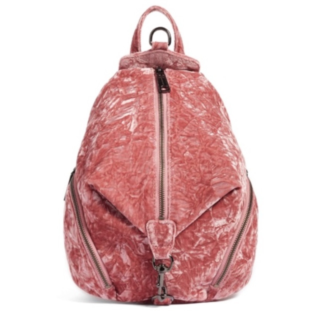 Rebecca Minkoff velvet Julian backpack pink